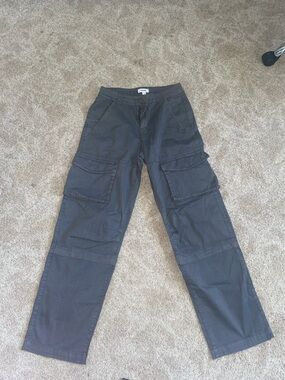 Women Dark Gray Cargo Pants - Relaxed Fit